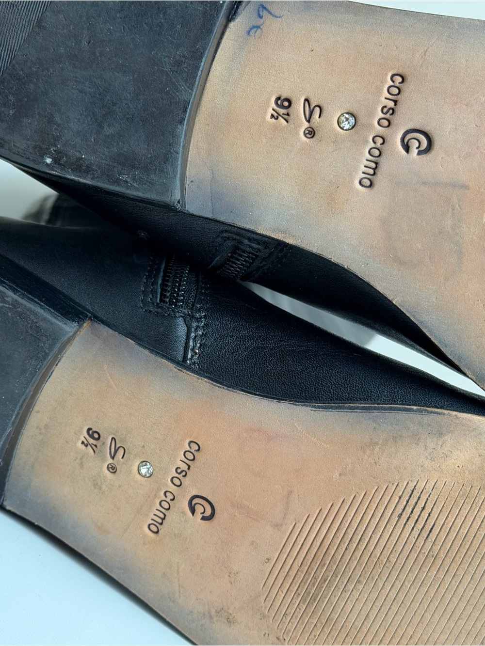 Corso Como Black Leather Knee High Riding Boots Women's Size 9.5 - Picture 7 of 7